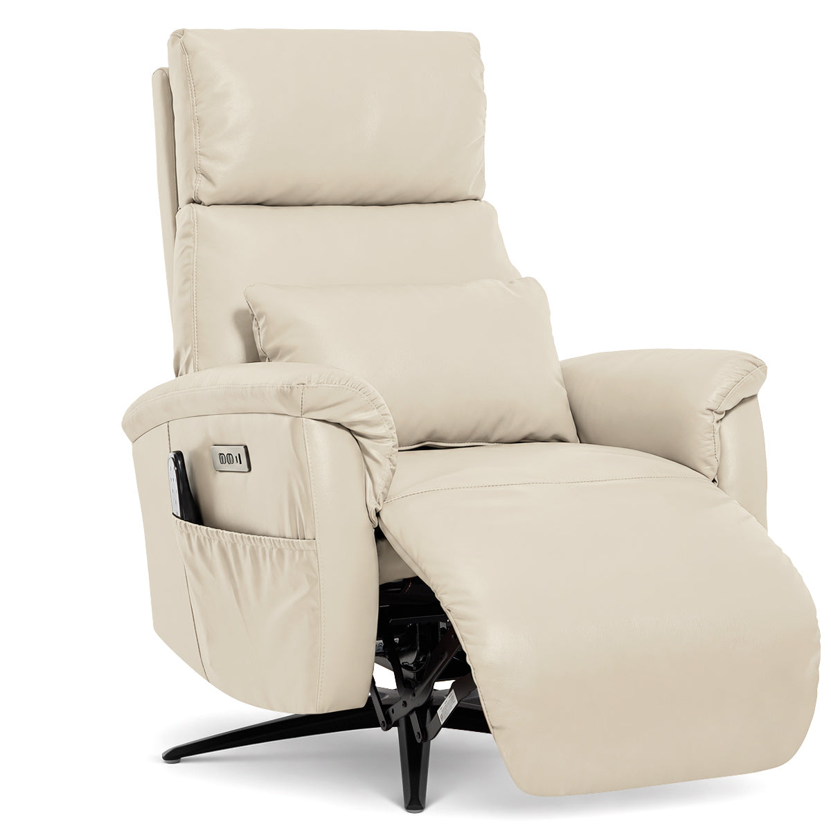 Buxton Recliner Chair Cream Leather