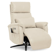 Buxton Recliner Chair Cream Leather