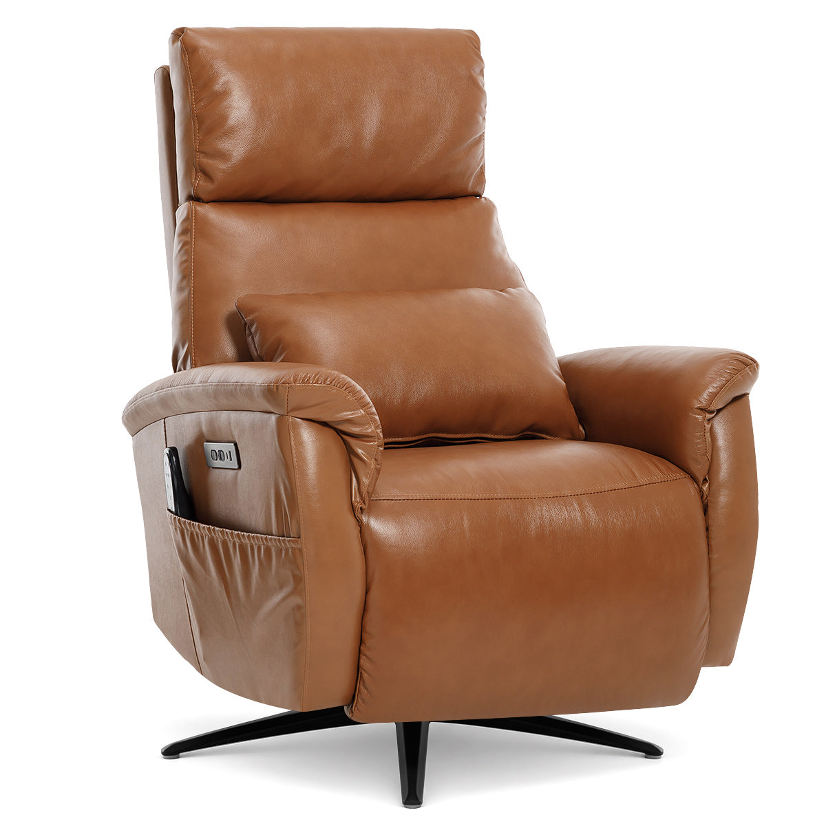 Buxton Recliner Chair Tan Leather