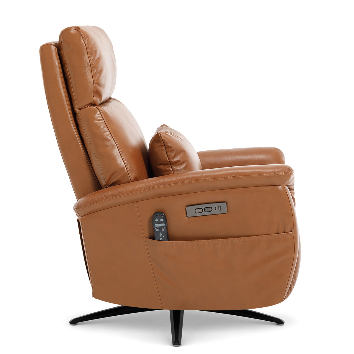 Buxton Recliner Chair Tan Leather