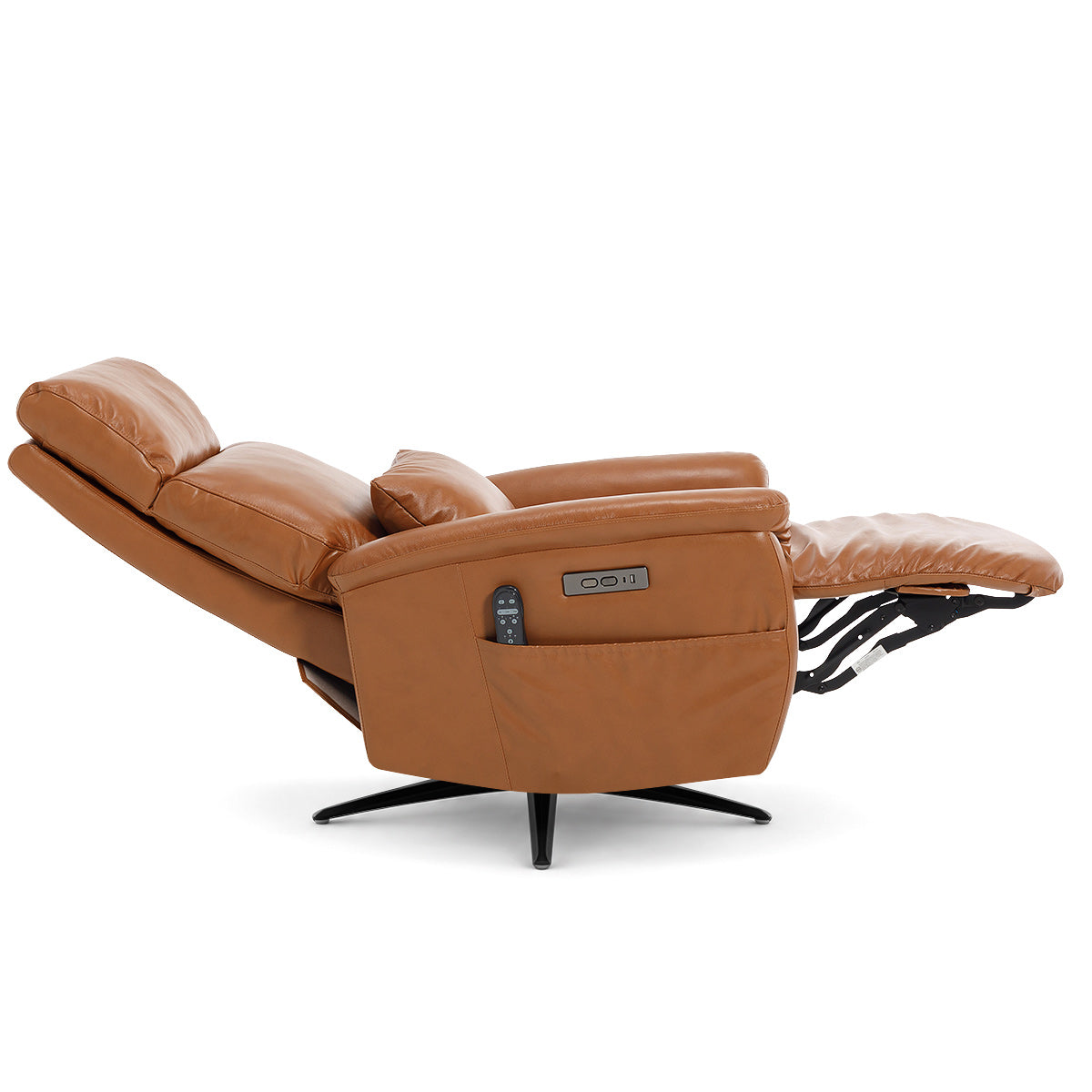 Buxton Recliner Chair Tan Leather