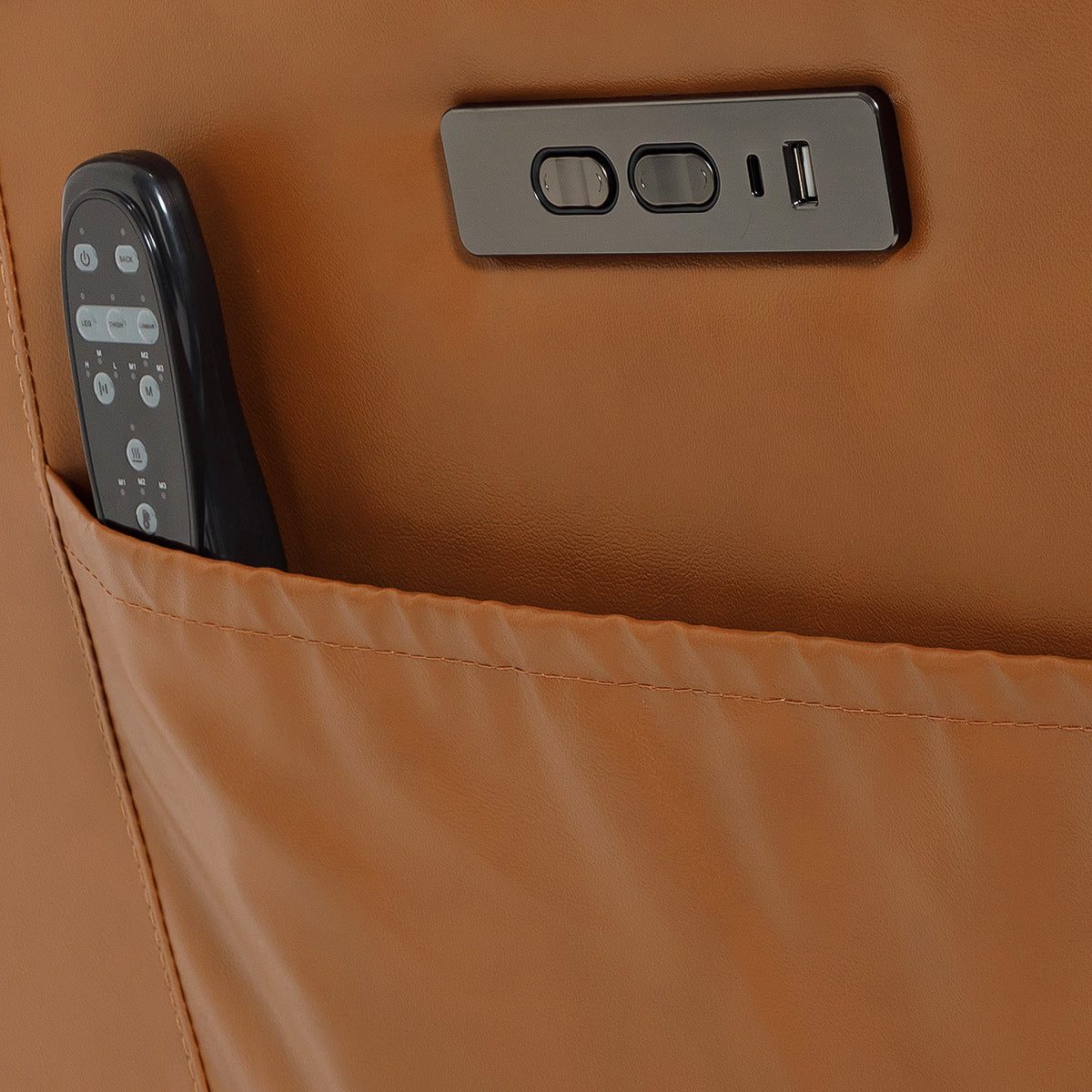 Buxton Recliner Chair Tan Leather