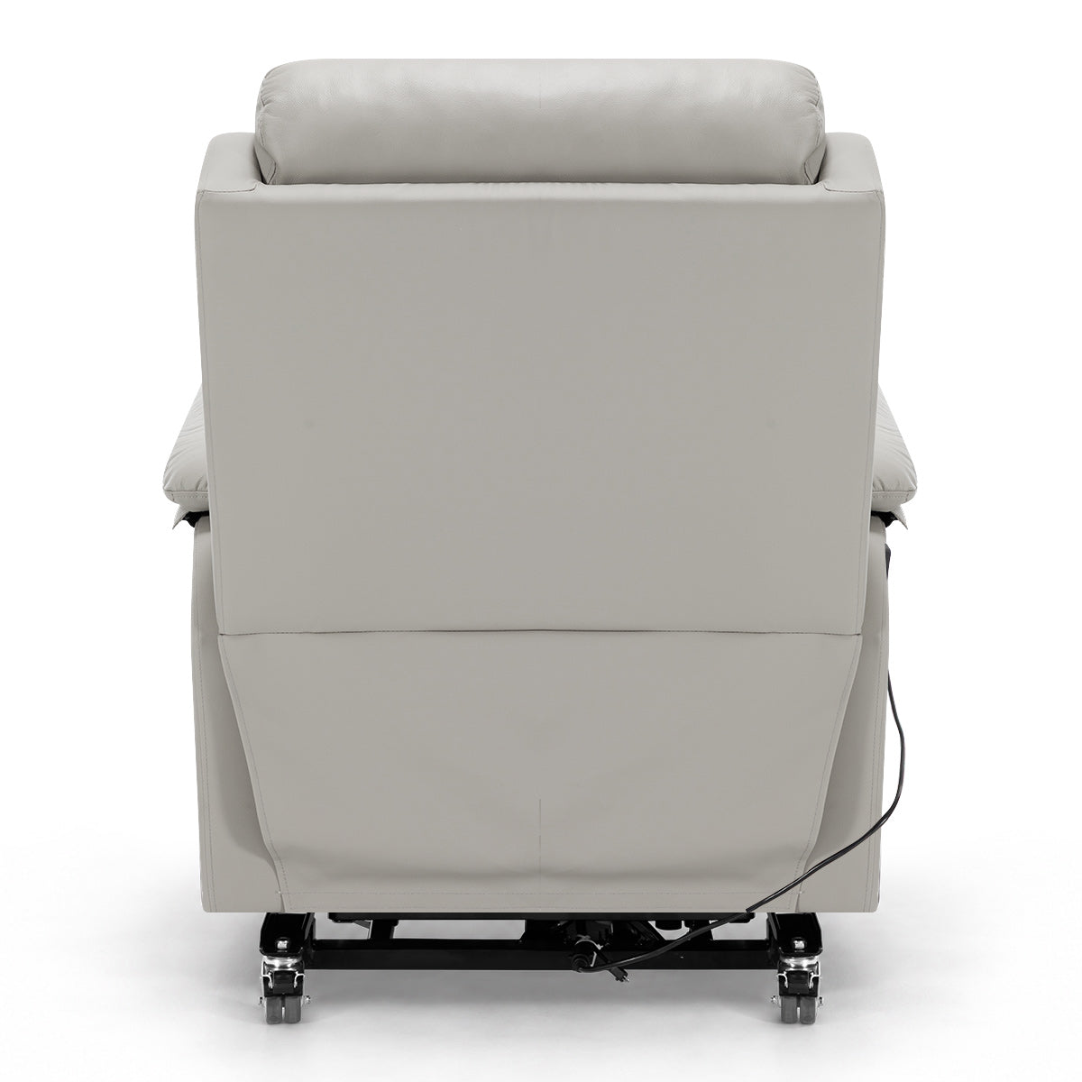 Mayfair Grey Real Leather Faced Triple Motor Riser Recliner Chair with Heat & Massage
