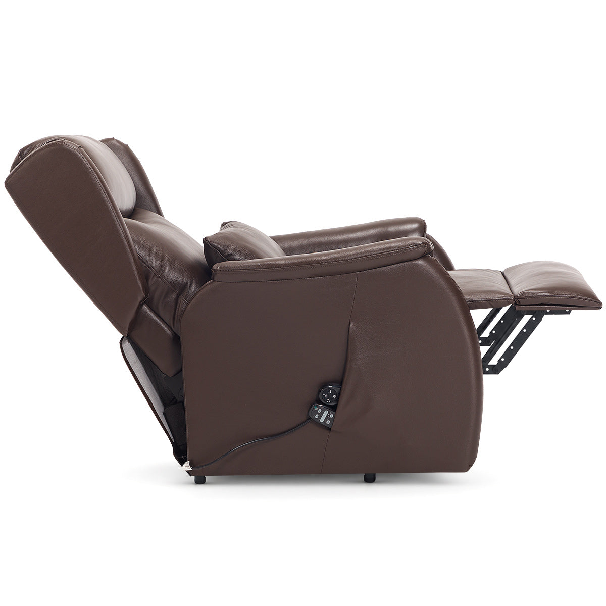 Fenton Riser Recliner Massage Chair Brown Leather