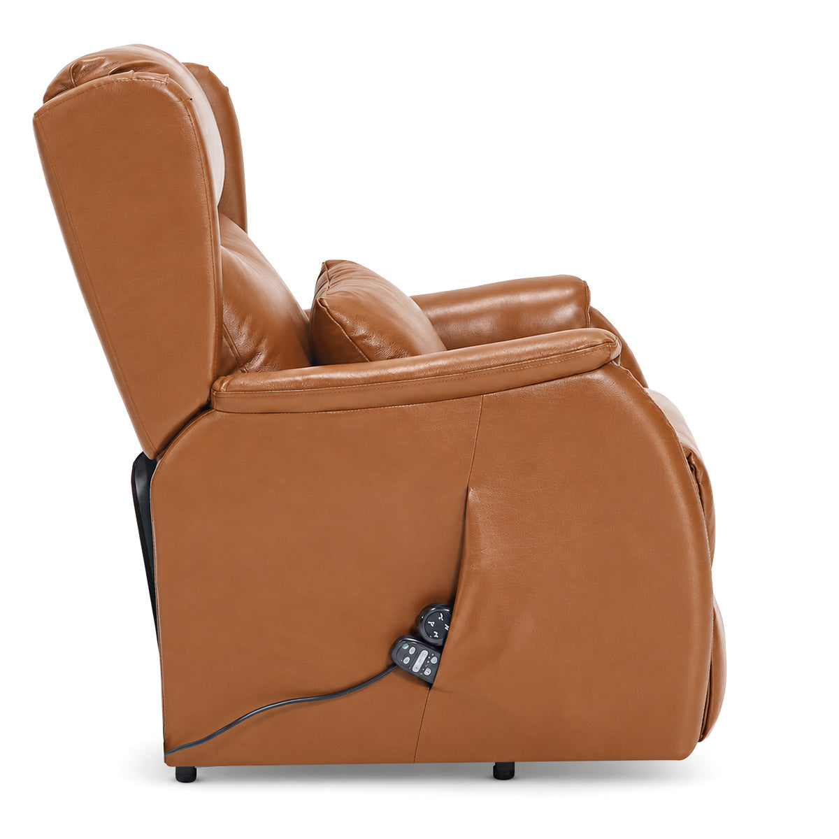 Fenton Riser Recliner Massage Chair Tan Leather