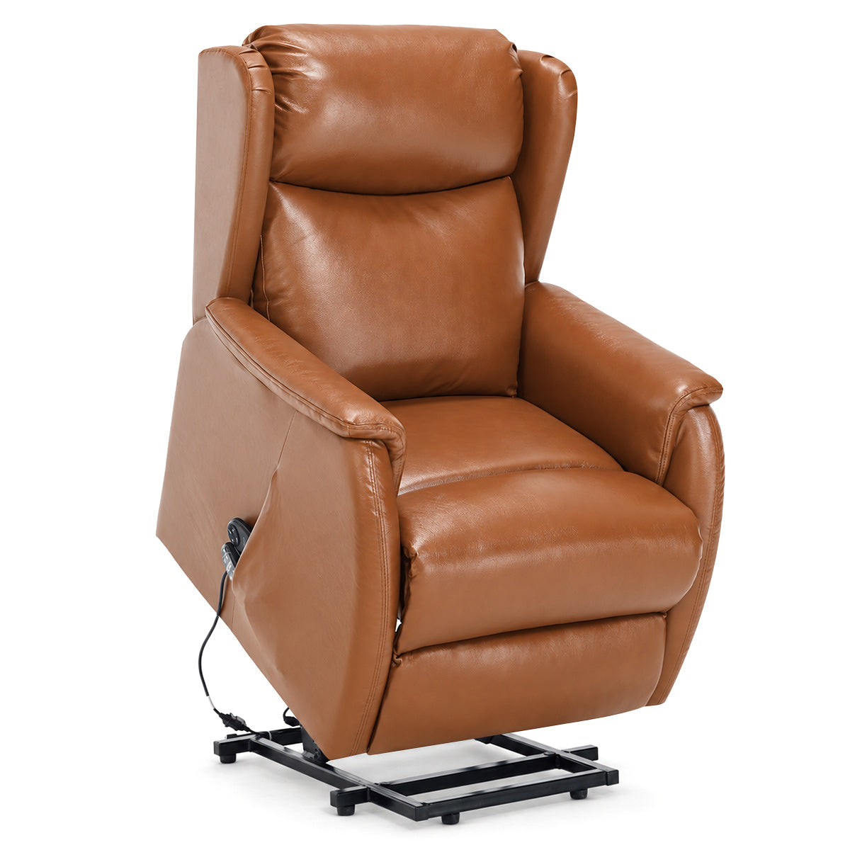 Fenton Riser Recliner Massage Chair Tan Leather