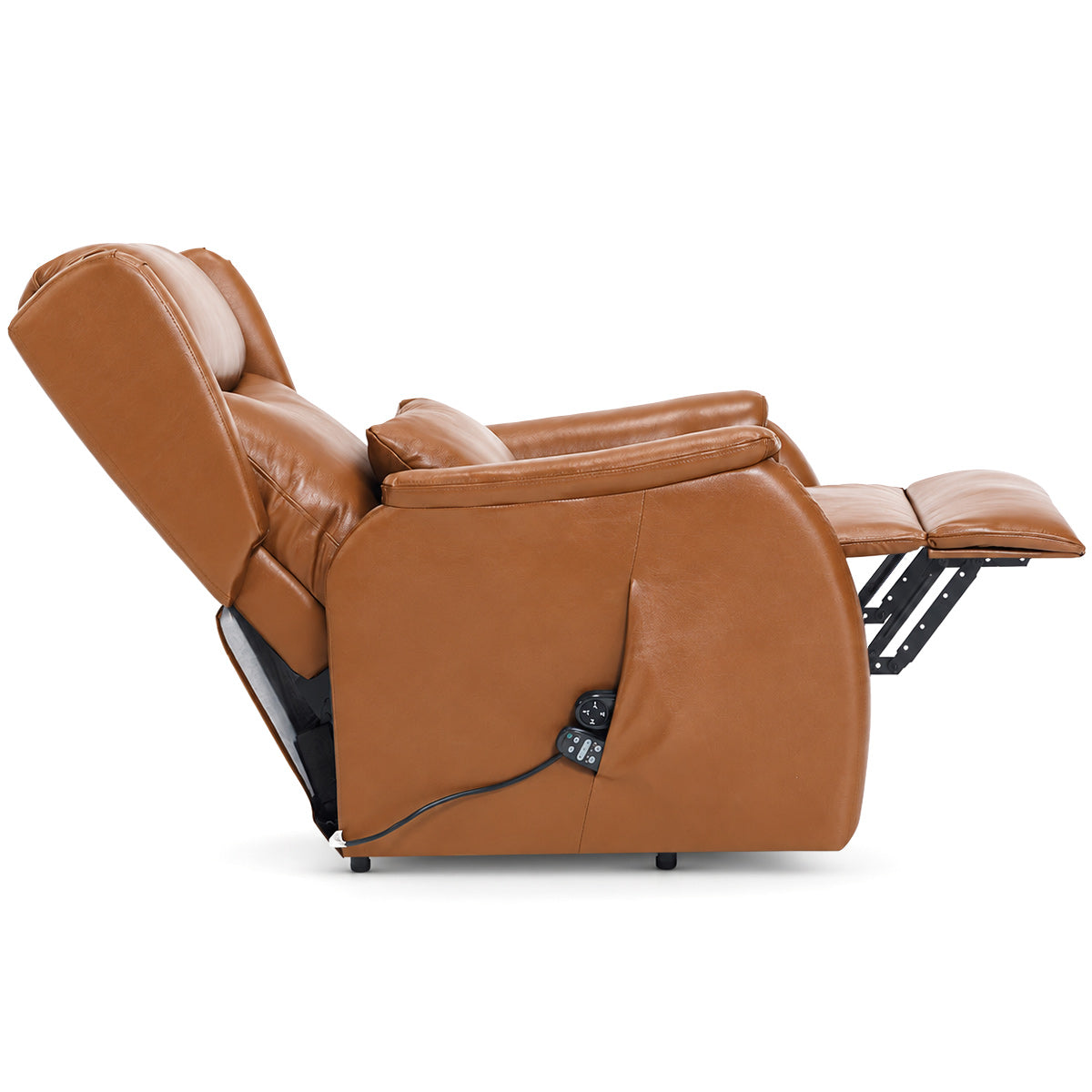 Fenton Riser Recliner Massage Chair Tan Leather