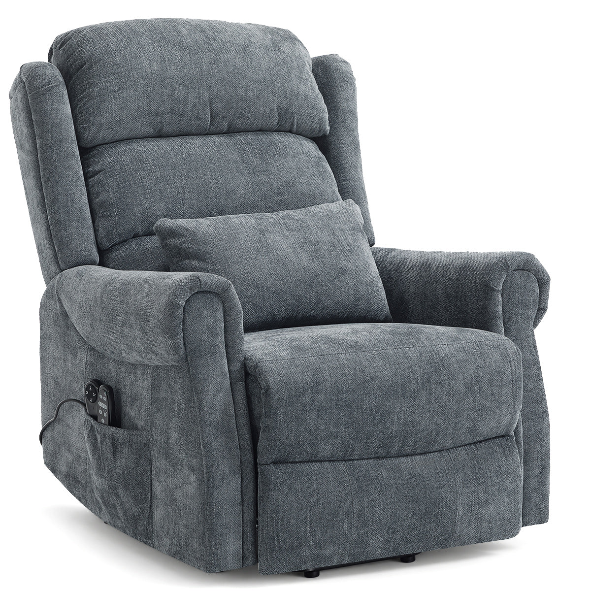 Marlow Riser Recliner Massage Chair Charcoal Fabric