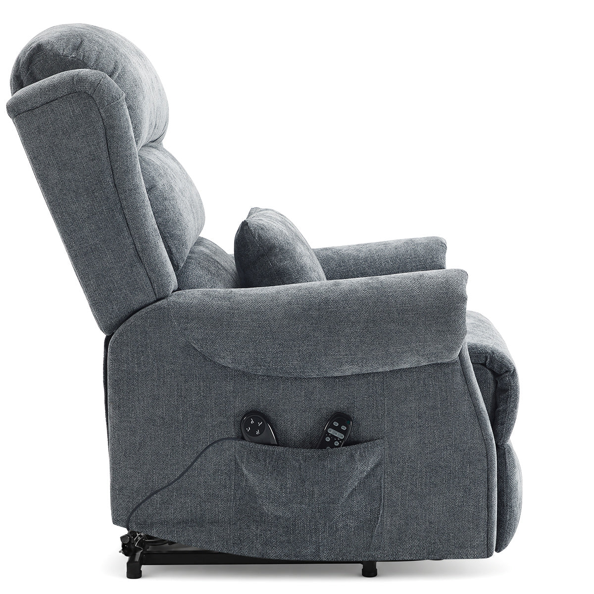Marlow Riser Recliner Massage Chair Charcoal Fabric