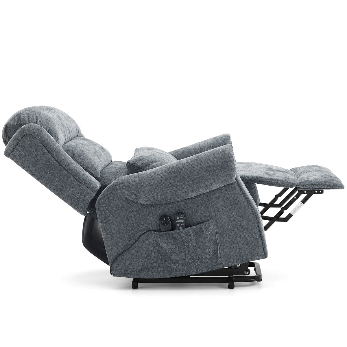 Marlow Riser Recliner Massage Chair Charcoal Fabric