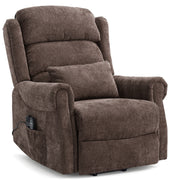 Marlow Riser Recliner Massage Chair Brown Fabric
