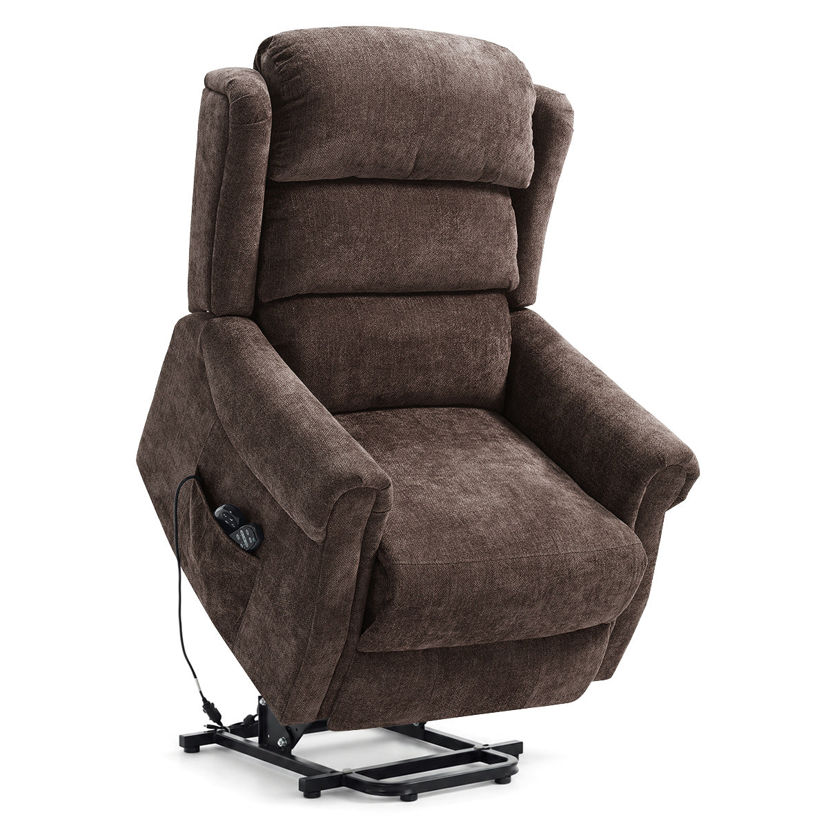 Marlow Riser Recliner Massage Chair Brown Fabric