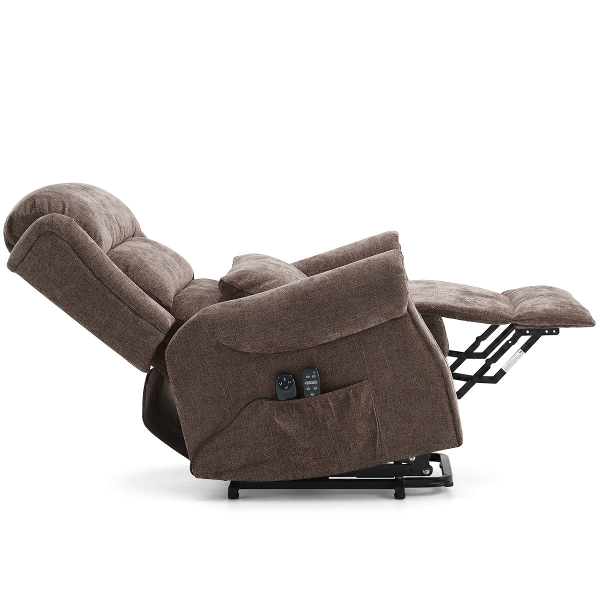 Marlow Riser Recliner Massage Chair Brown Fabric
