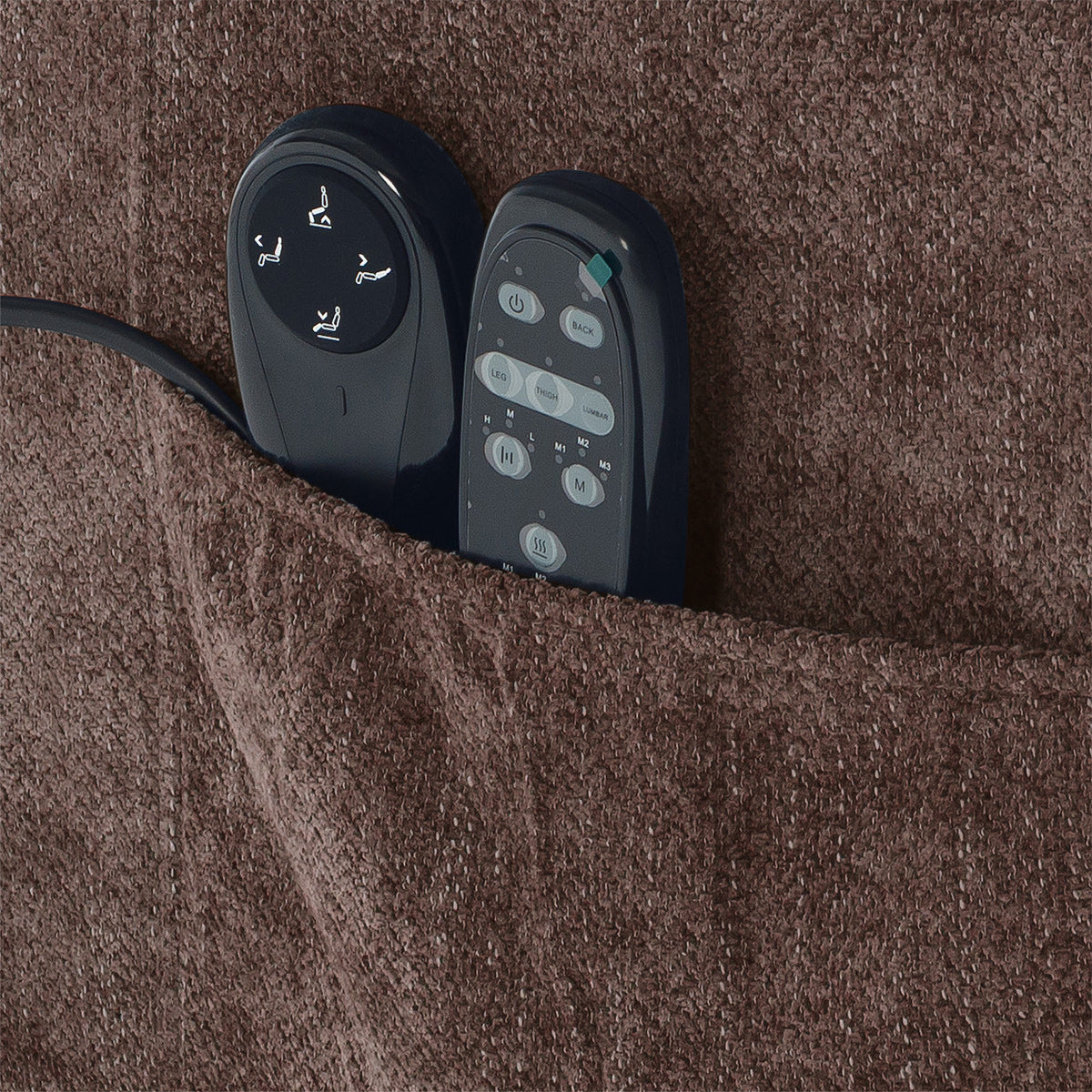 Marlow Riser Recliner Massage Chair Brown Fabric