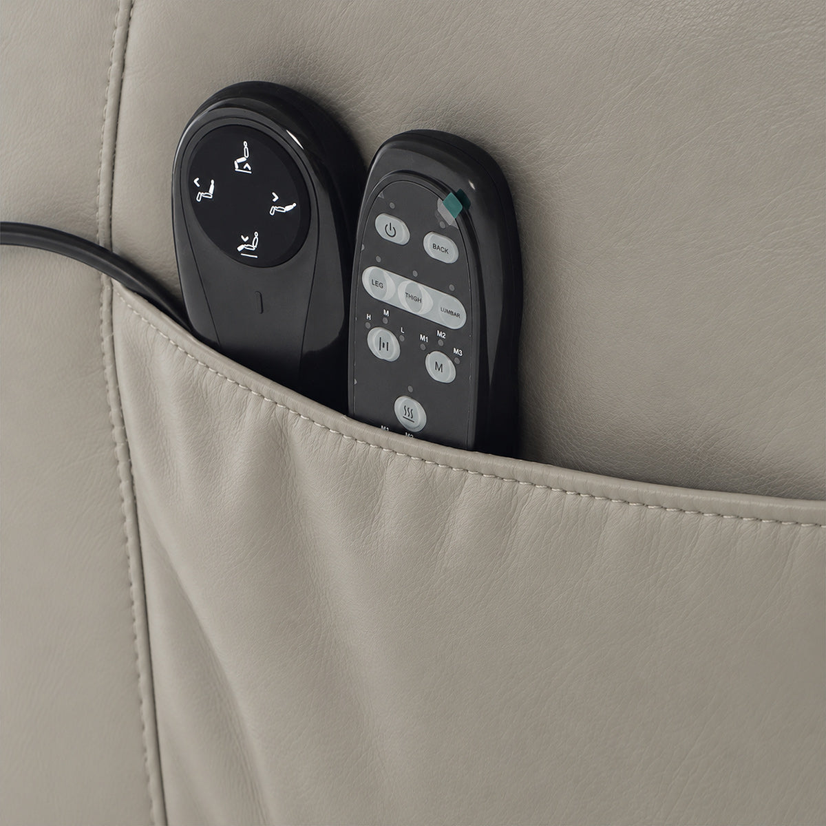 Marlow Riser Recliner Massage Chair Grey Leather