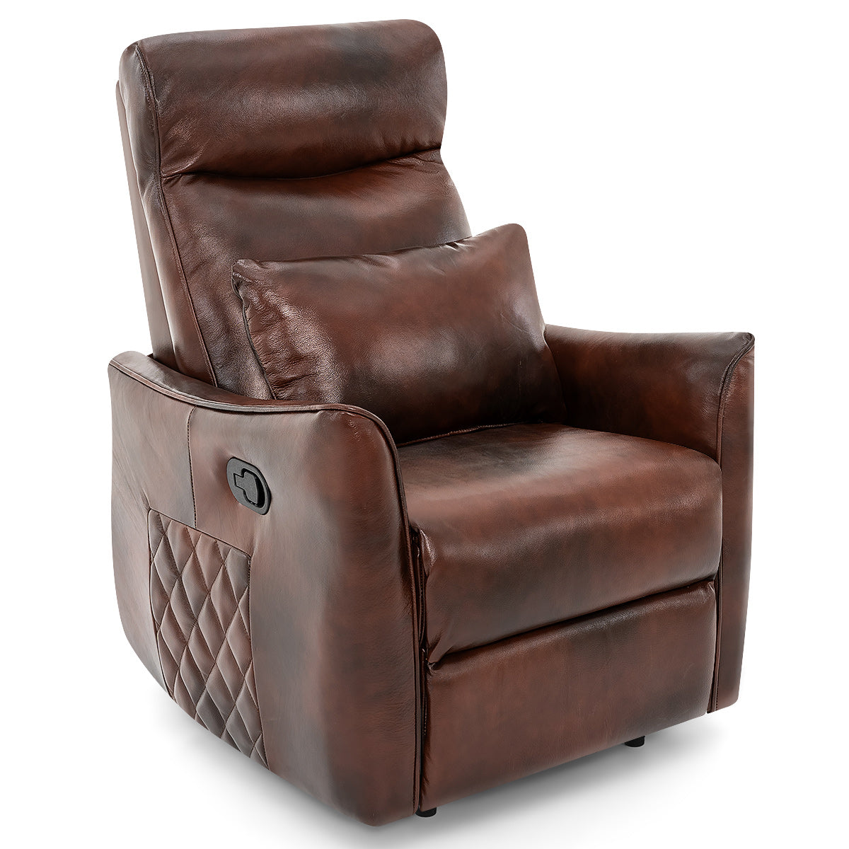 Salisbury Recliner Chair Brown Real Leather