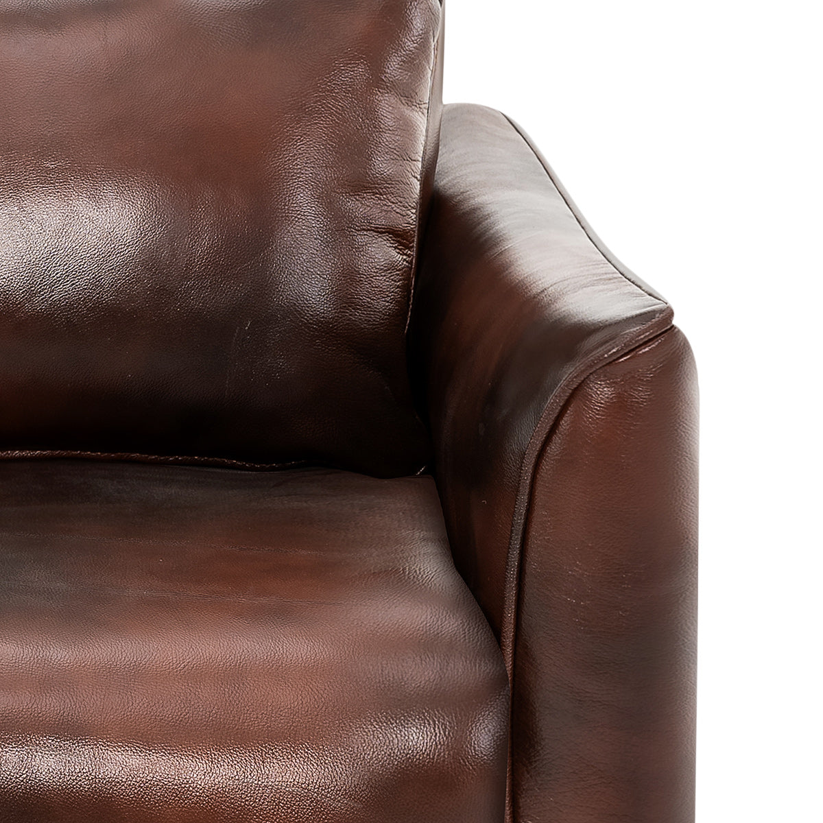 Salisbury Recliner Chair Brown Real Leather