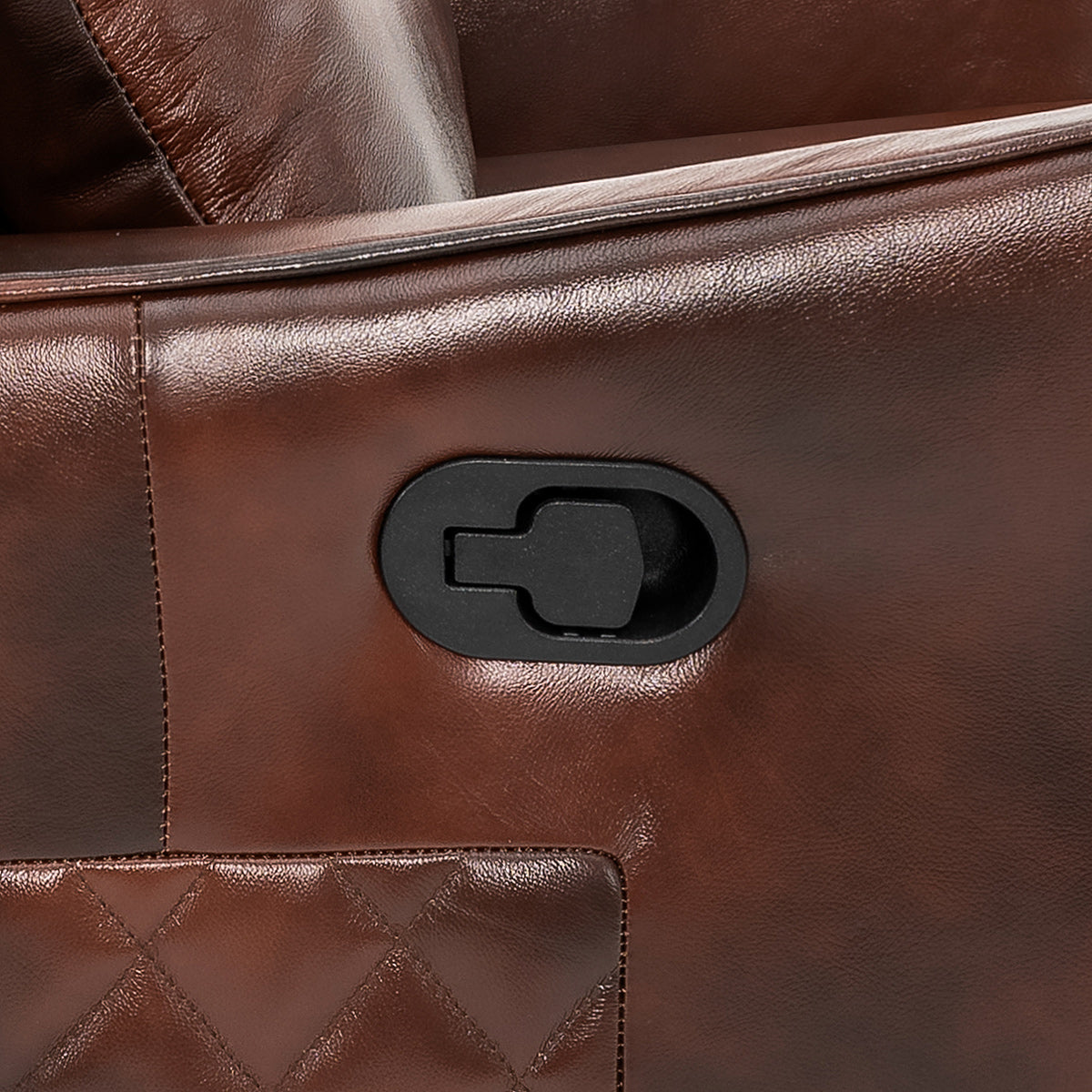 Salisbury Recliner Chair Brown Real Leather