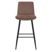Abi Bar Stool Brown Fabric