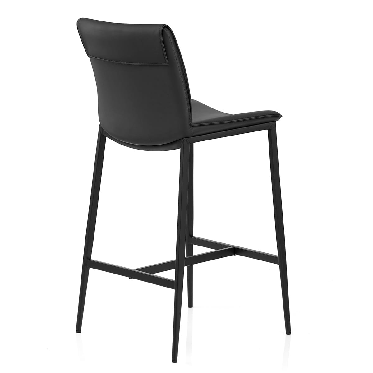 Addison Real Leather Stool Black