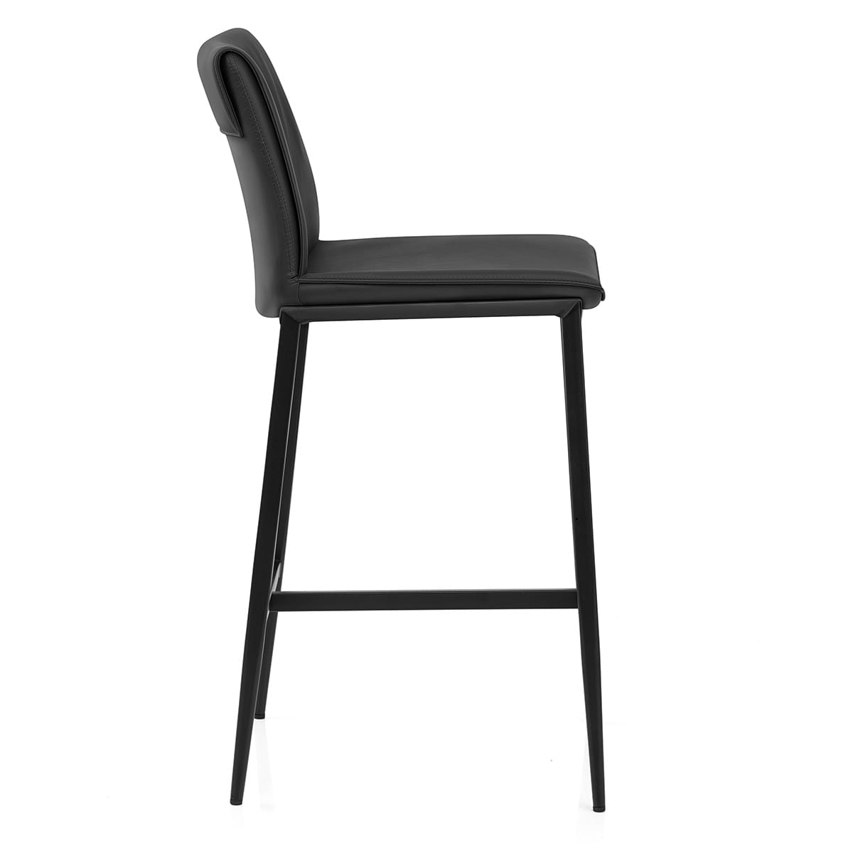 Addison Real Leather Stool Black
