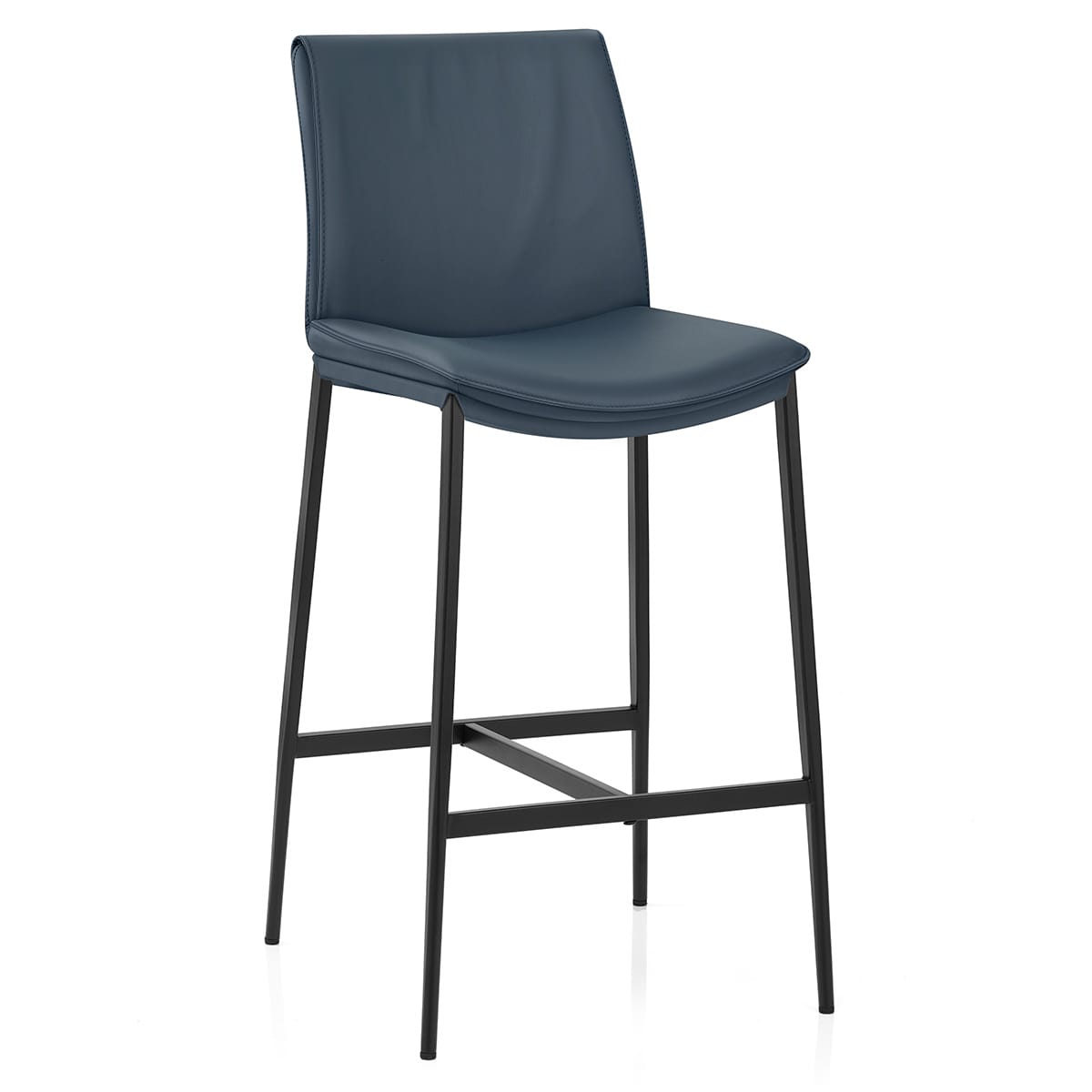 Addison Real Leather Stool Blue
