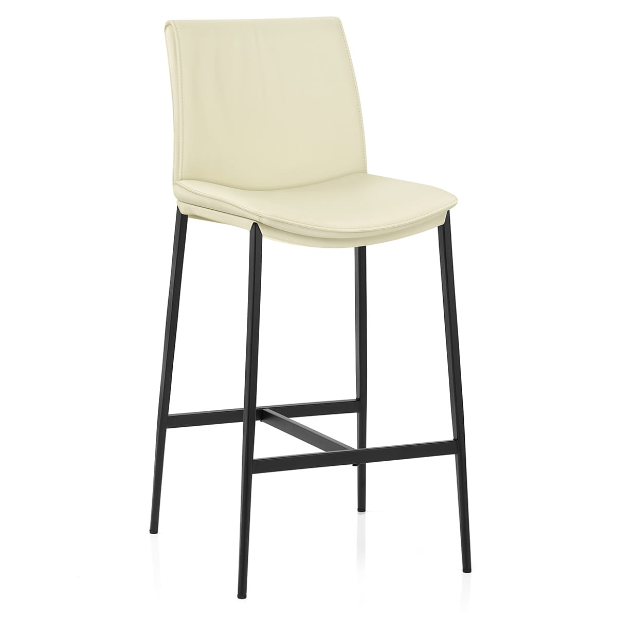 Addison Real Leather Stool Cream