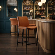 Addison Real Leather Stool Tan