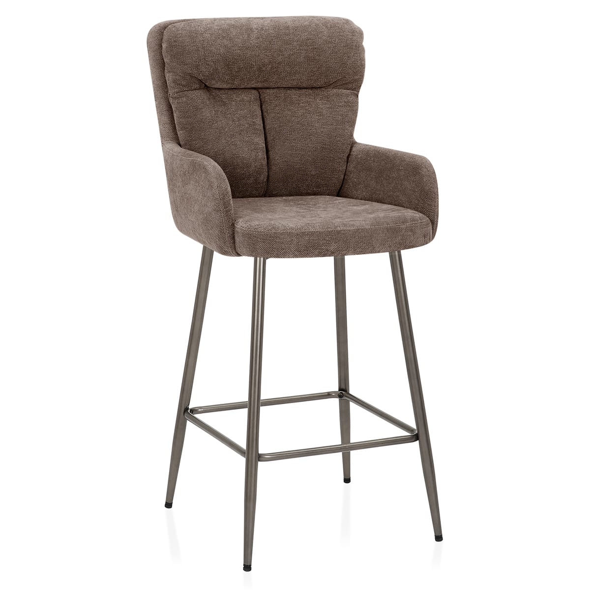 Albany Bar Stool Brown Fabric