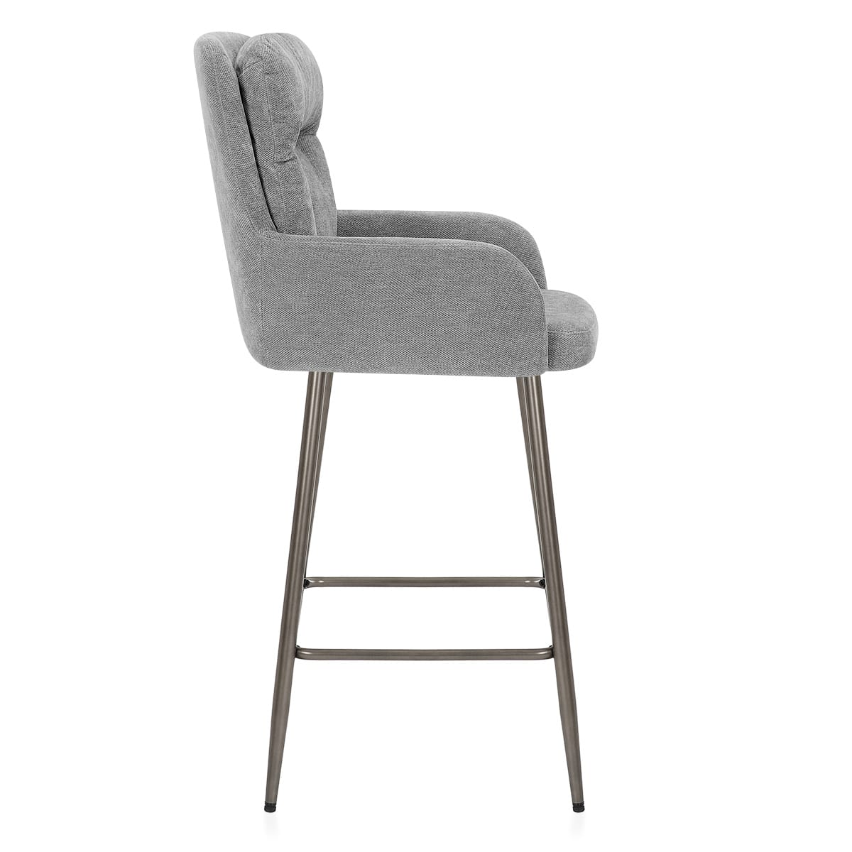 Albany Bar Stool Grey Fabric