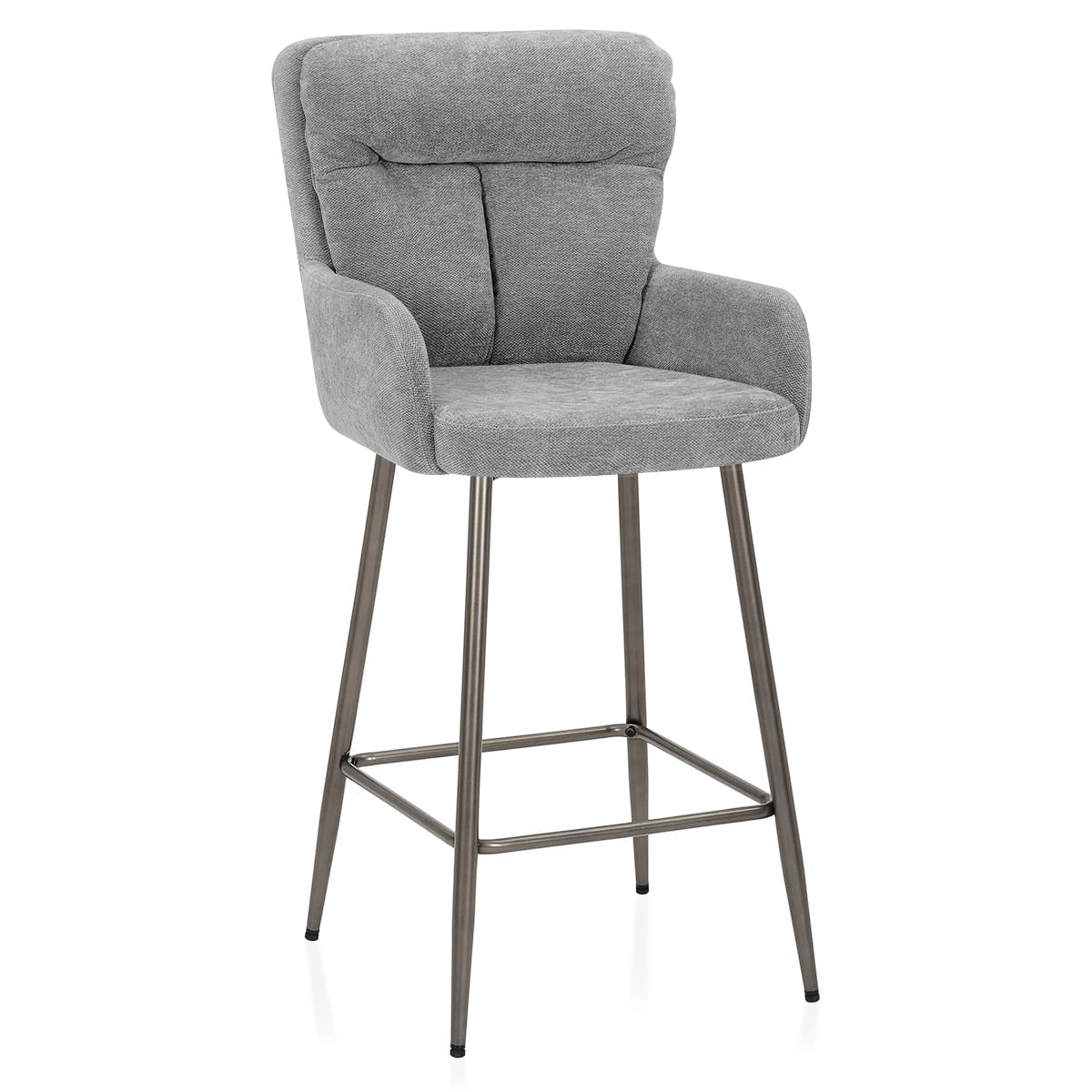 Albany Bar Stool Grey Fabric