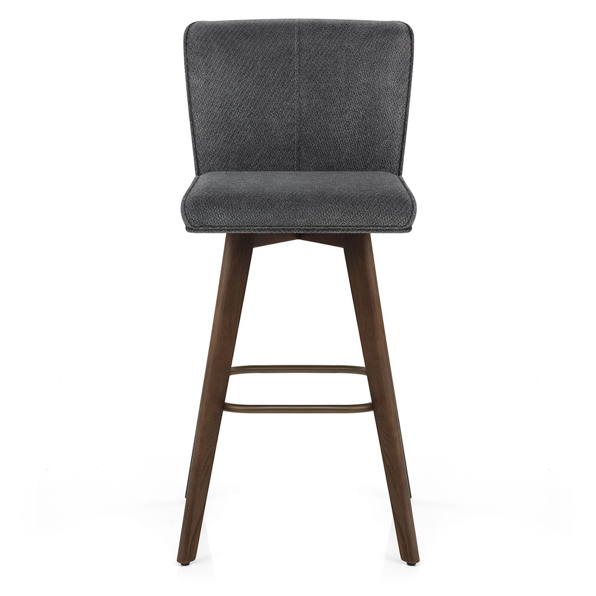 Aldo Dark Oak Bar Stool Charcoal Fabric