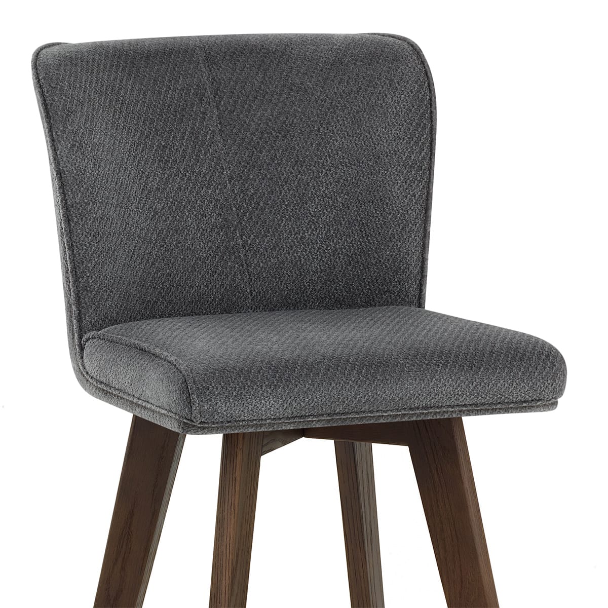 Aldo Dark Oak Bar Stool Charcoal Fabric