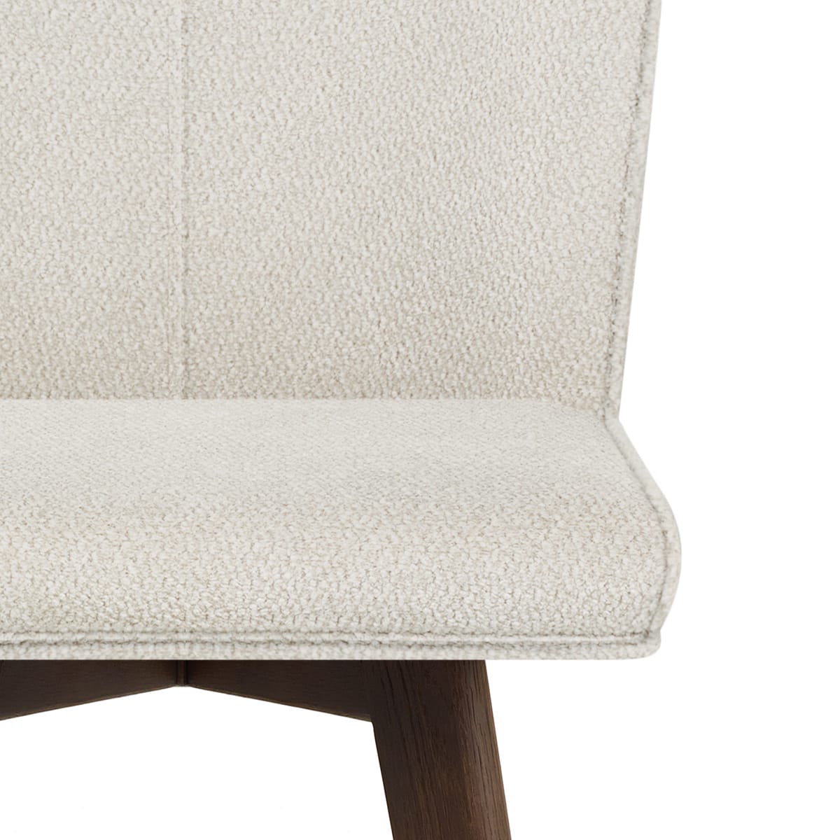 Aldo Dark Oak Bar Stool Ivory Fabric
