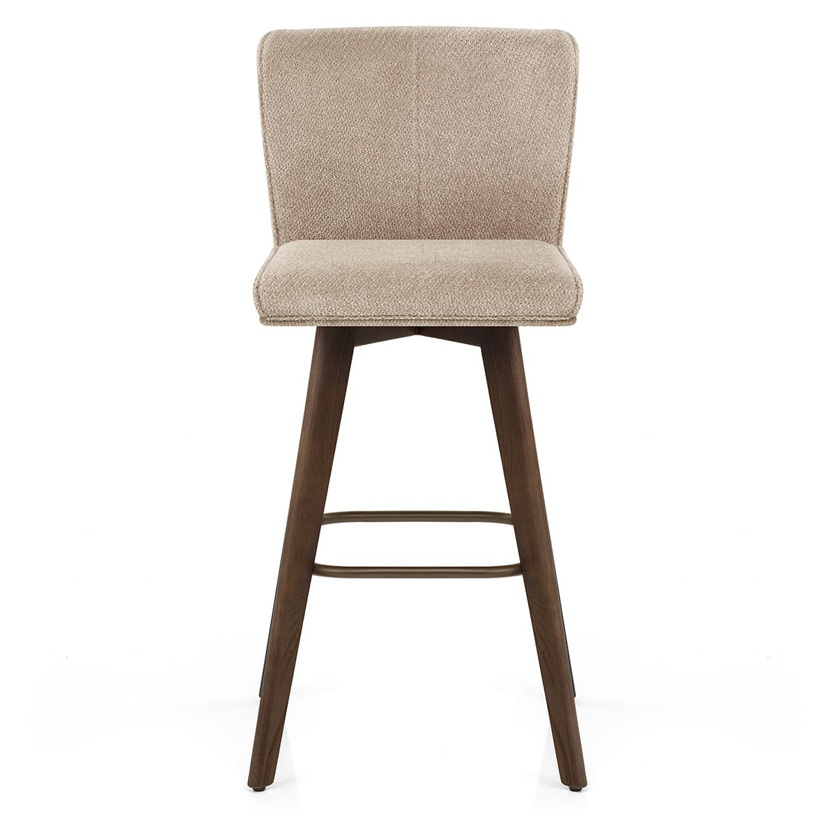 Aldo Dark Oak Bar Stool Tweed Fabric