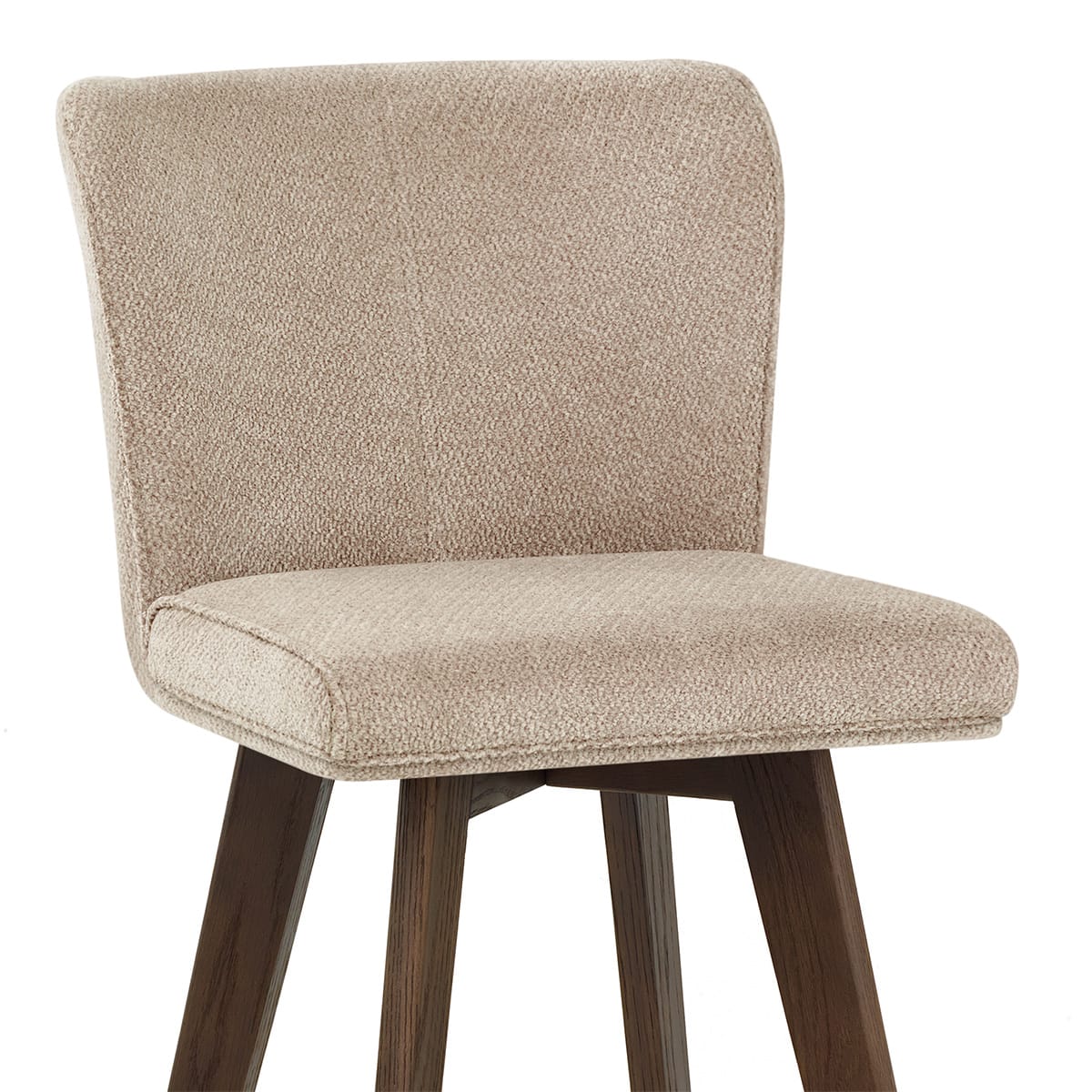 Aldo Dark Oak Bar Stool Tweed Fabric