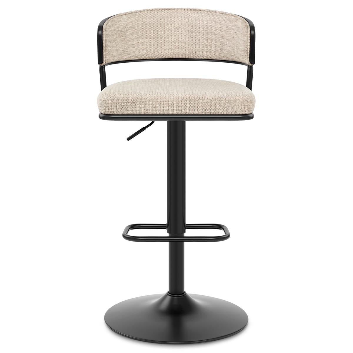 Alexa Bar Stool Beige Fabric