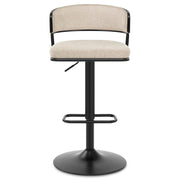 Alexa Bar Stool Beige Fabric