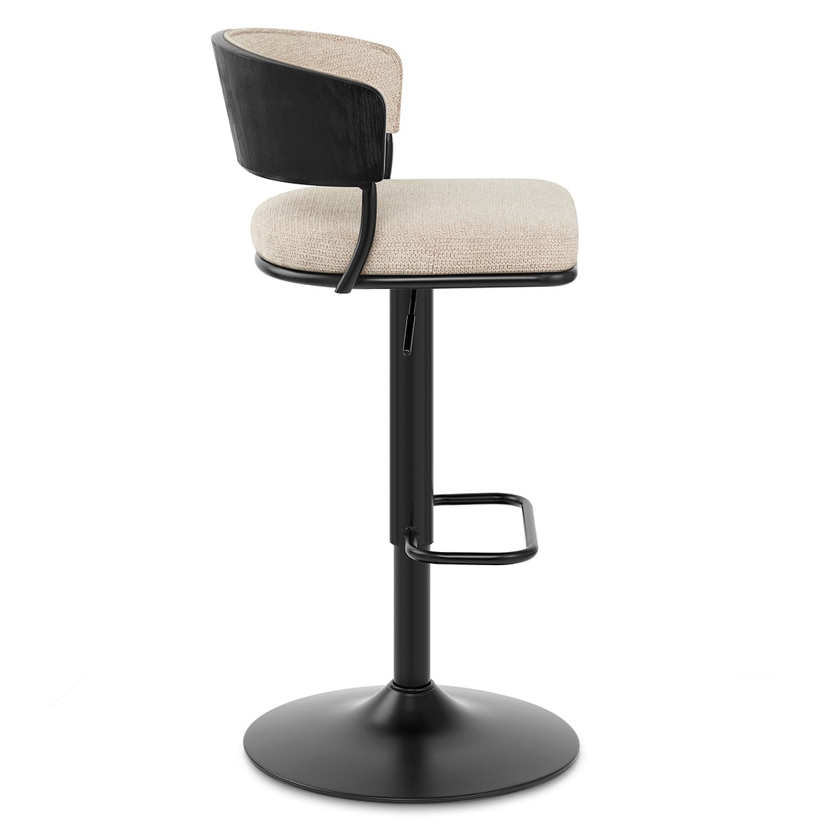 Alexa Bar Stool Beige Fabric