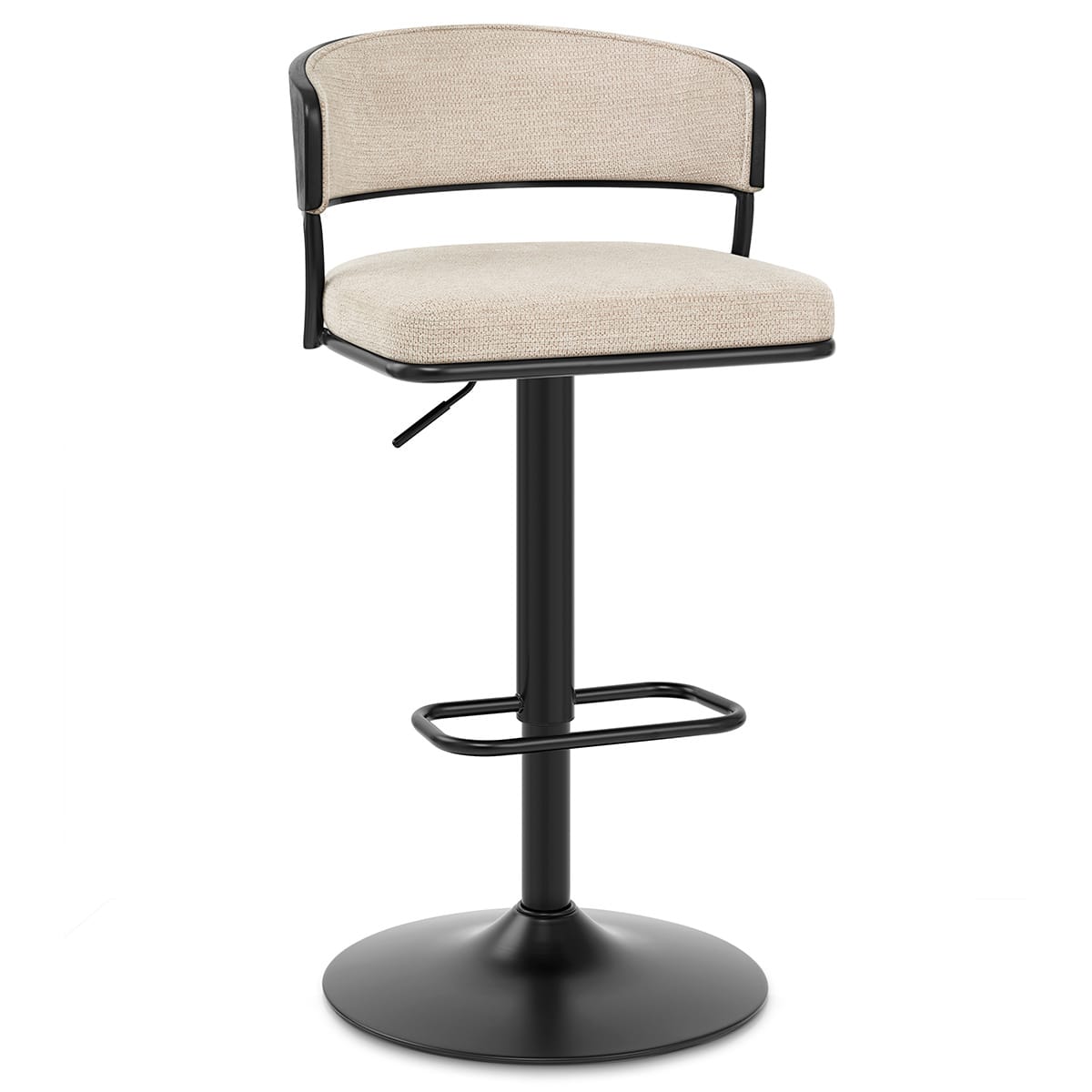 Alexa Bar Stool Beige Fabric