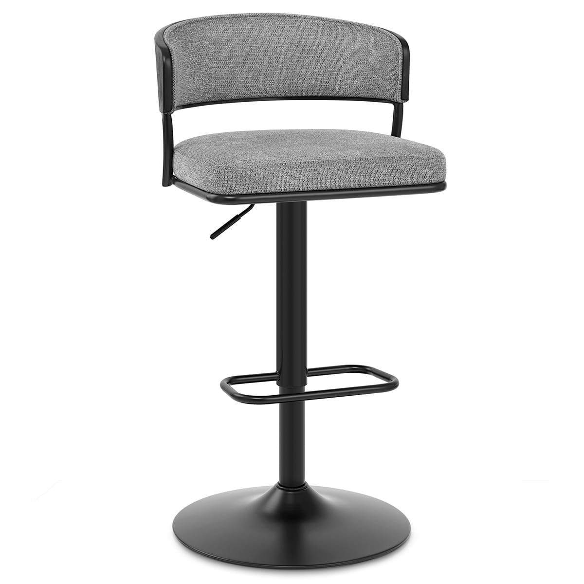 Alexa Bar Stool Grey Fabric
