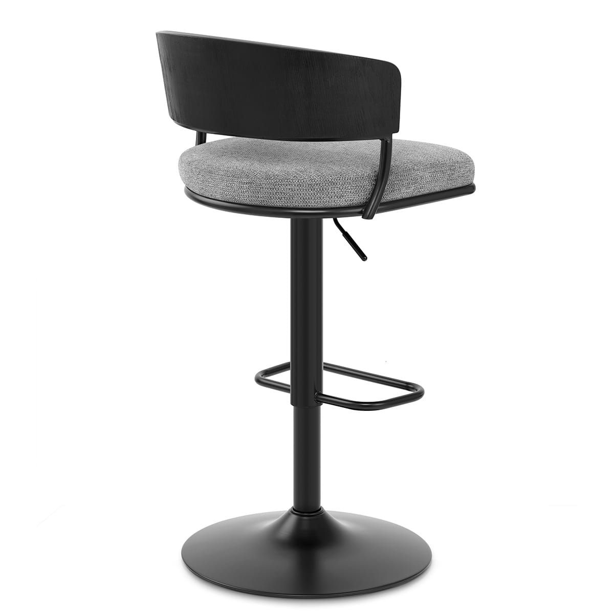 Alexa Bar Stool Grey Fabric