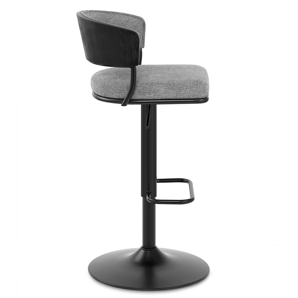 Alexa Bar Stool Grey Fabric