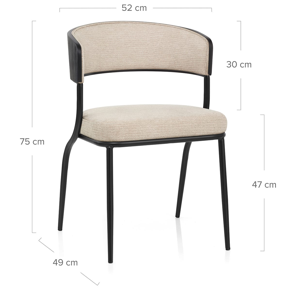 Alexa Dining Chair Beige Fabric