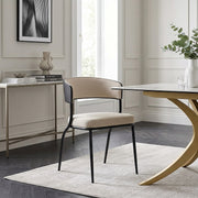 Alexa Dining Chair Beige Fabric