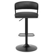 Alexa Real Leather Stool Black