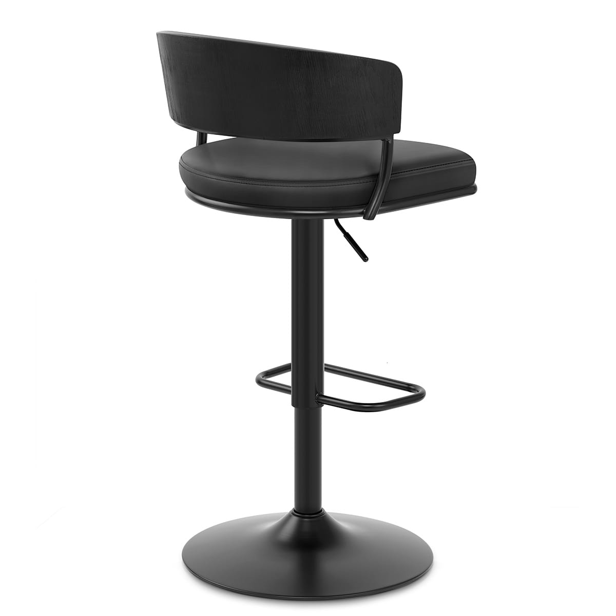 Alexa Real Leather Stool Black