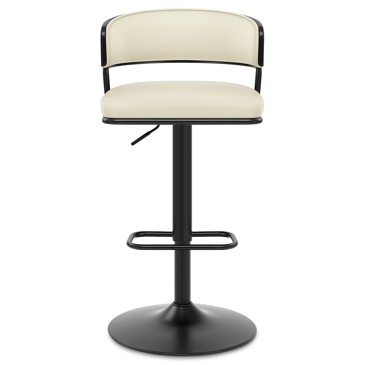 Alexa Real Leather Stool Cream