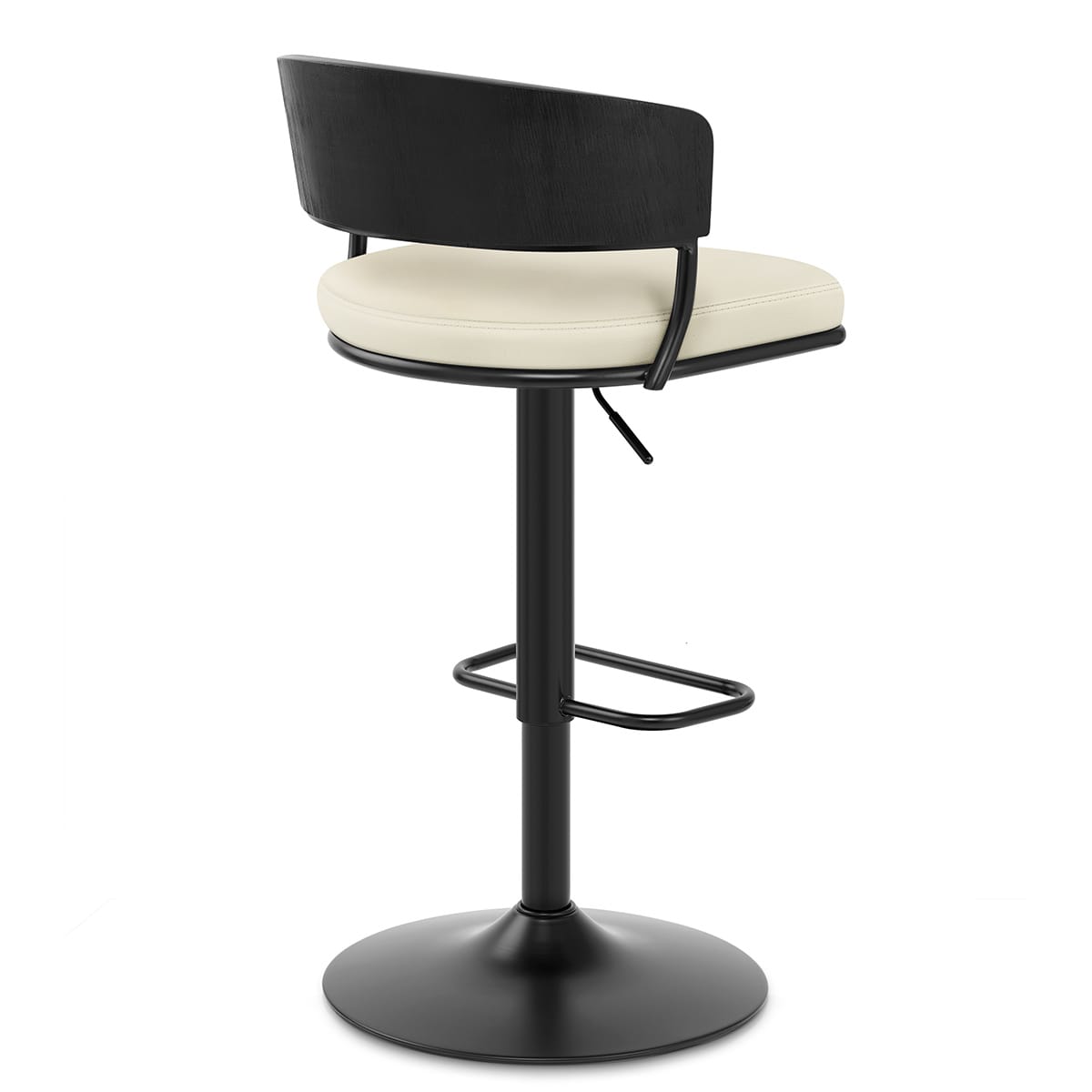 Alexa Real Leather Stool Cream