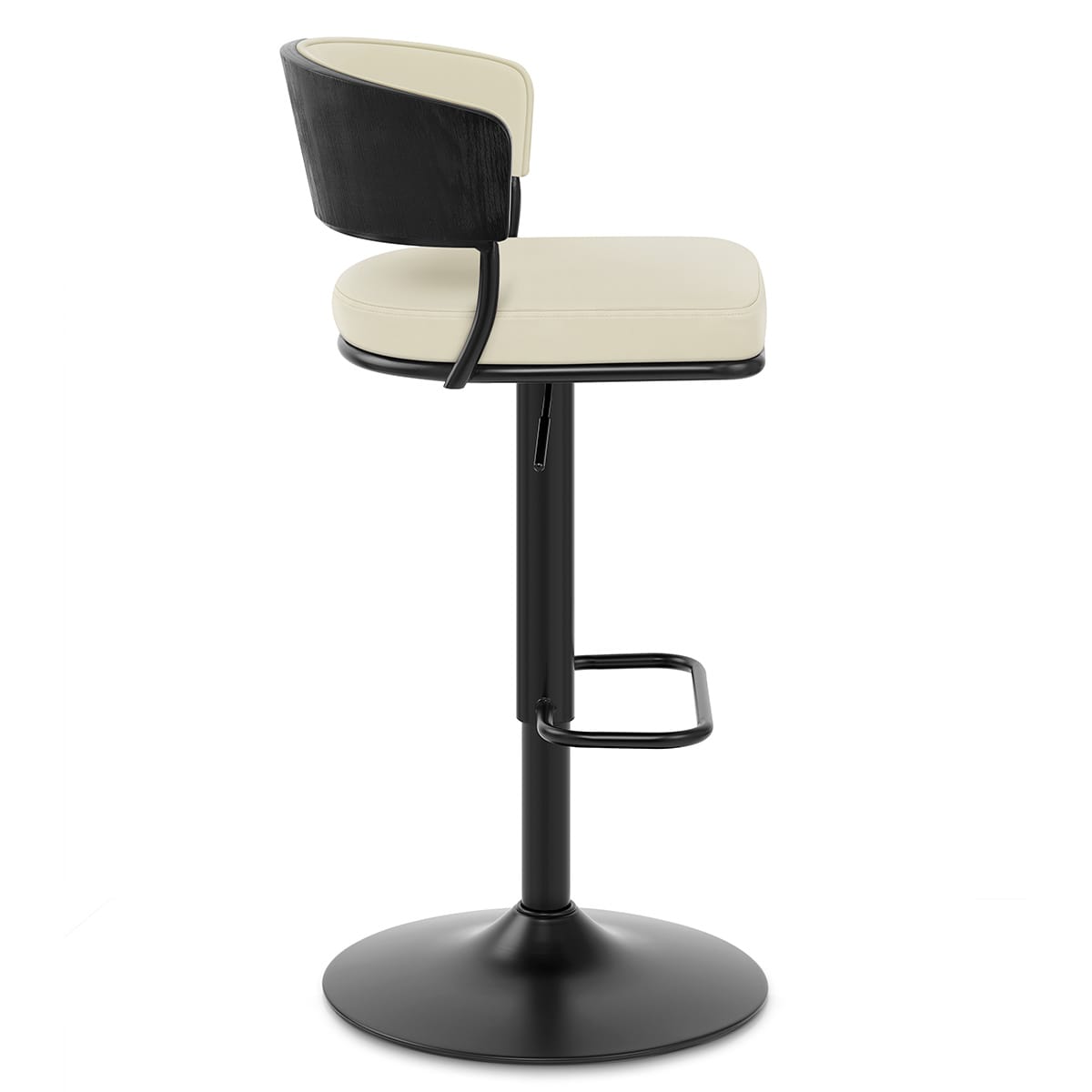 Alexa Real Leather Stool Cream